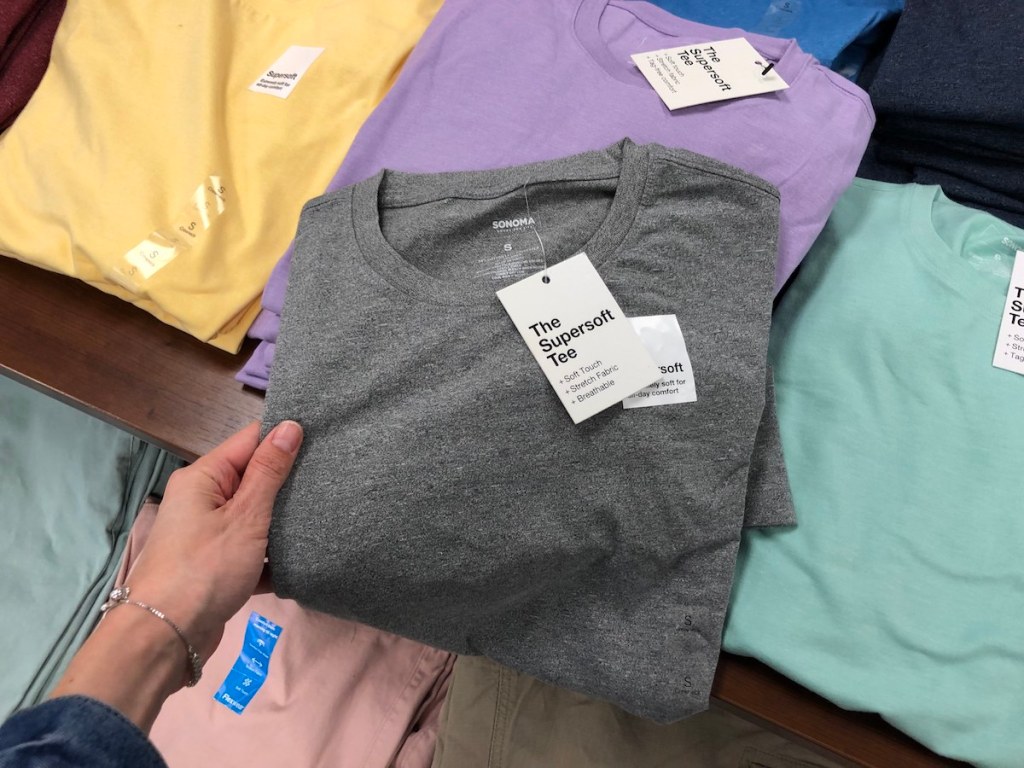 SONOMA Men’s Supersoft Tees as Low as $5.83 Each Shipped at Kohl’s ...