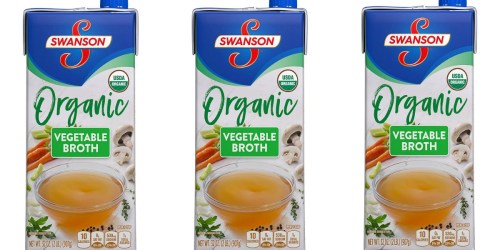 Swanson Organic Vegetable Broth BIG 32oz Cartons 12-Pack Just $17 Shipped at Amazon (Only $1.44 Each)