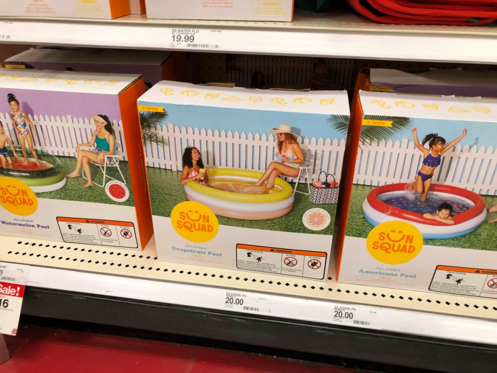 Target shelf of sun squad inflatable pools