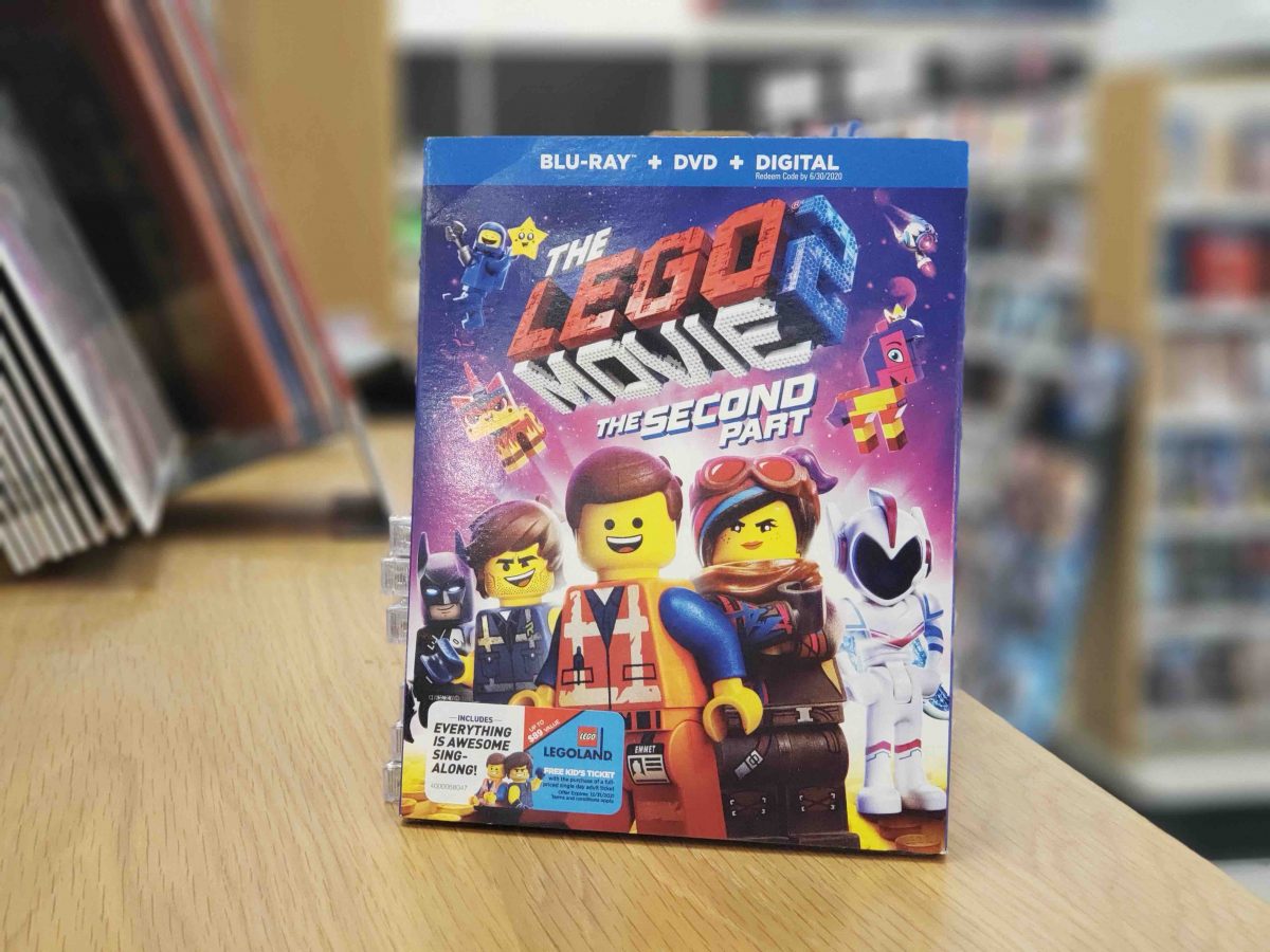 The Lego Movie 2 The Second Part movie sitting on shelf