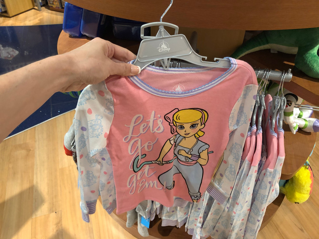 Toy Story 4 Bo Peep PJ Pals for Girls being held by a woman's hand at shopDisney 