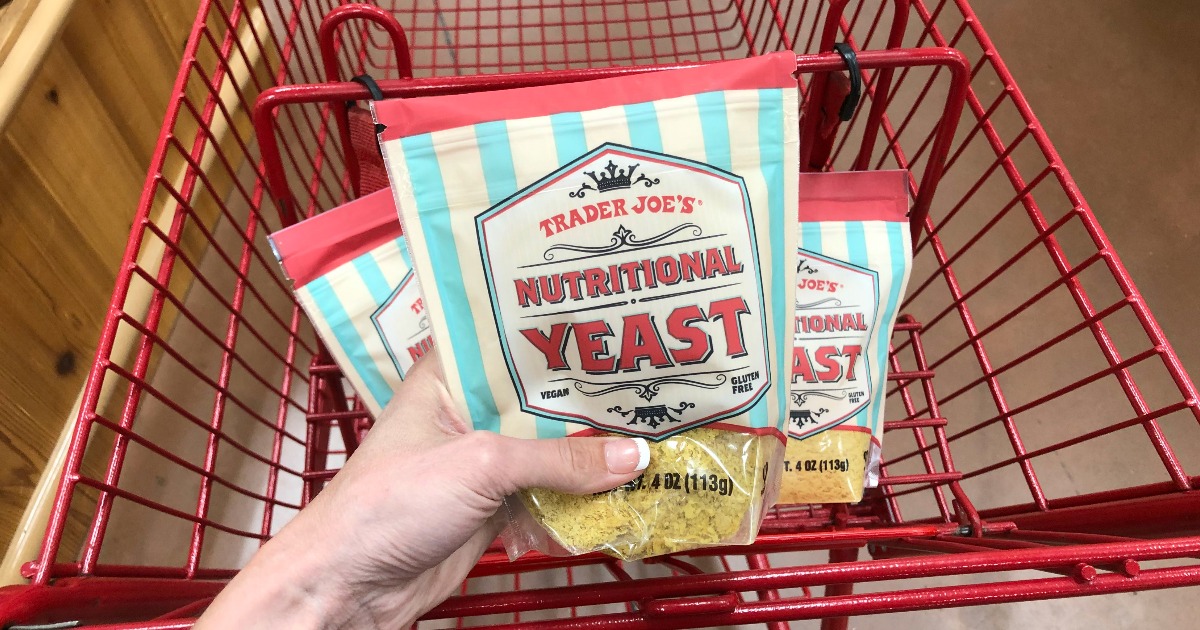 Trader Joe's Nutritional Yeast in shopping cart