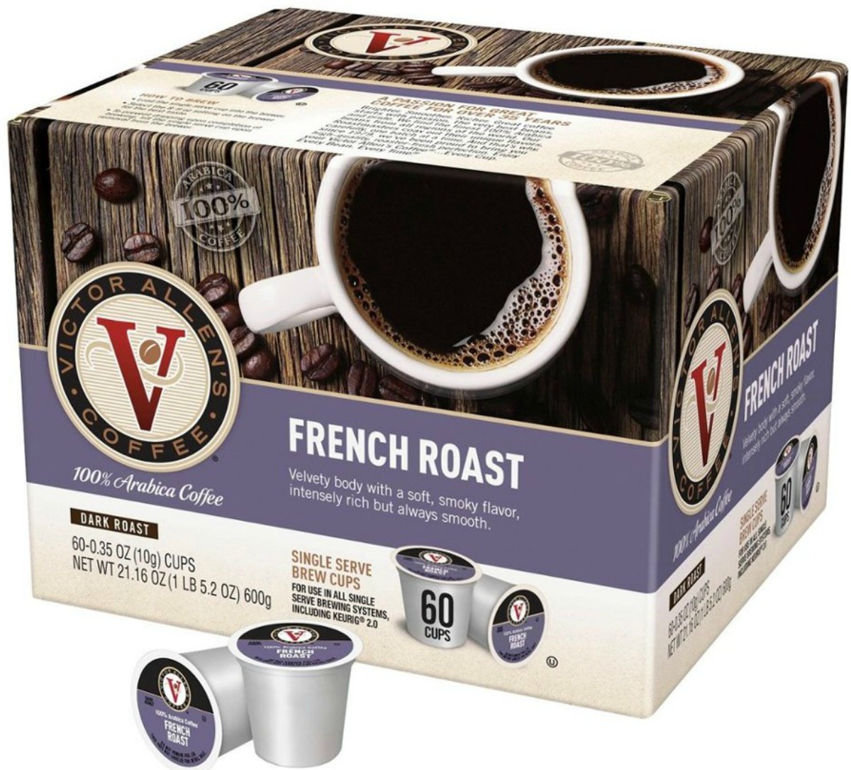 victor allen french roast k cups