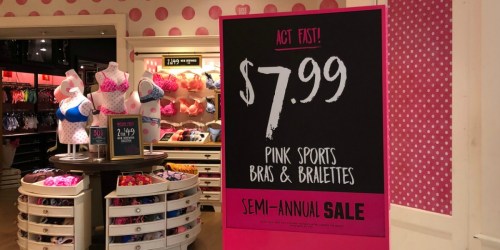 Victoria’s Secret PINK Sports Bras & Bralettes Only $7.99 (Regularly $23) – In Store Only