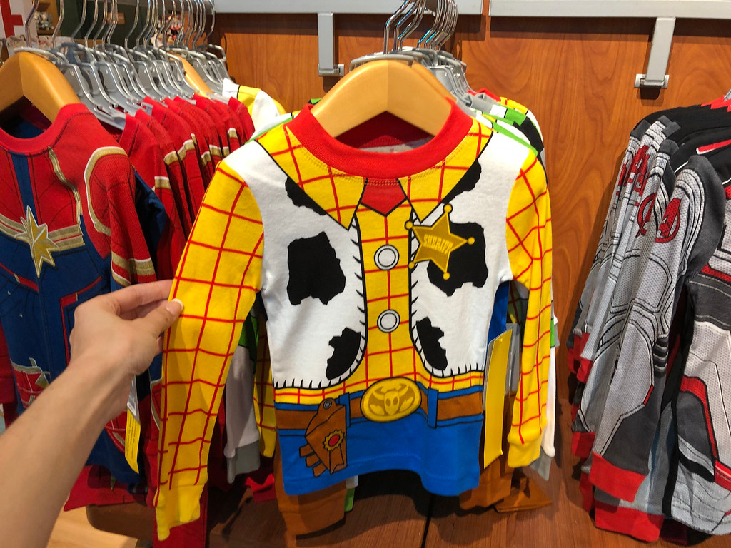 Woody Costume PJ Pals for Boys being held by a woman at shopDisney 