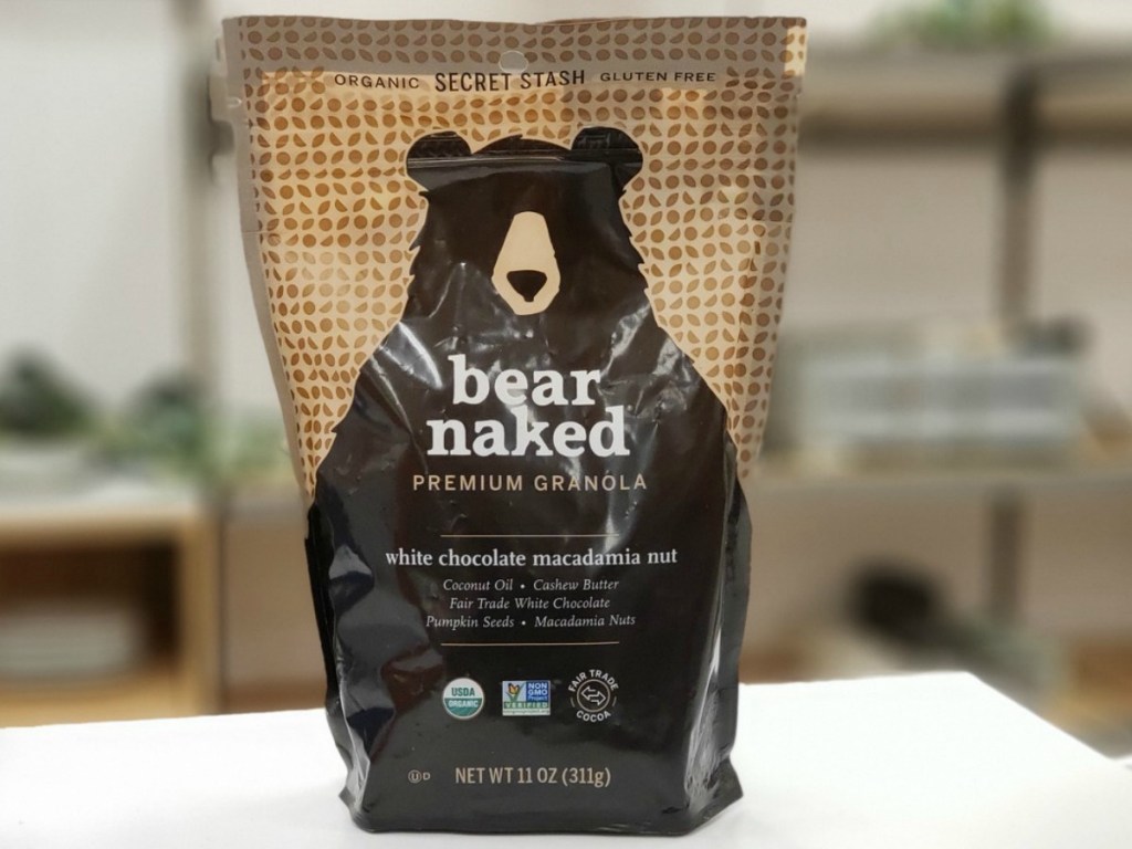 bag of bear naked granola white chocolate in store