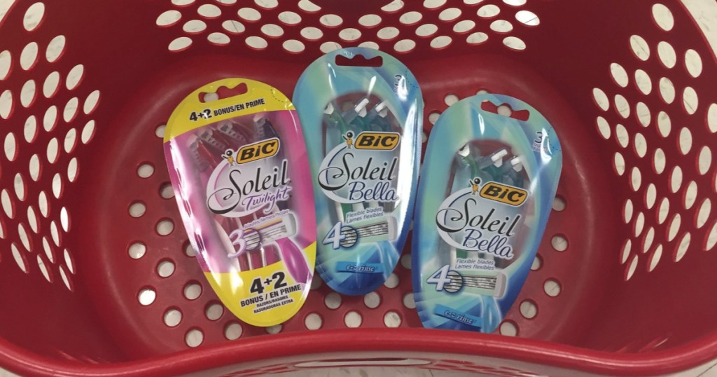 BIC Disposable Razors in a red Target basket