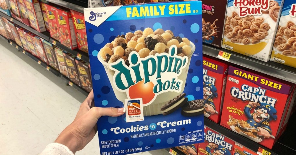 box holding large box of cereal