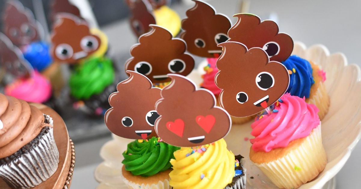 poop emoji cupcake toppers 