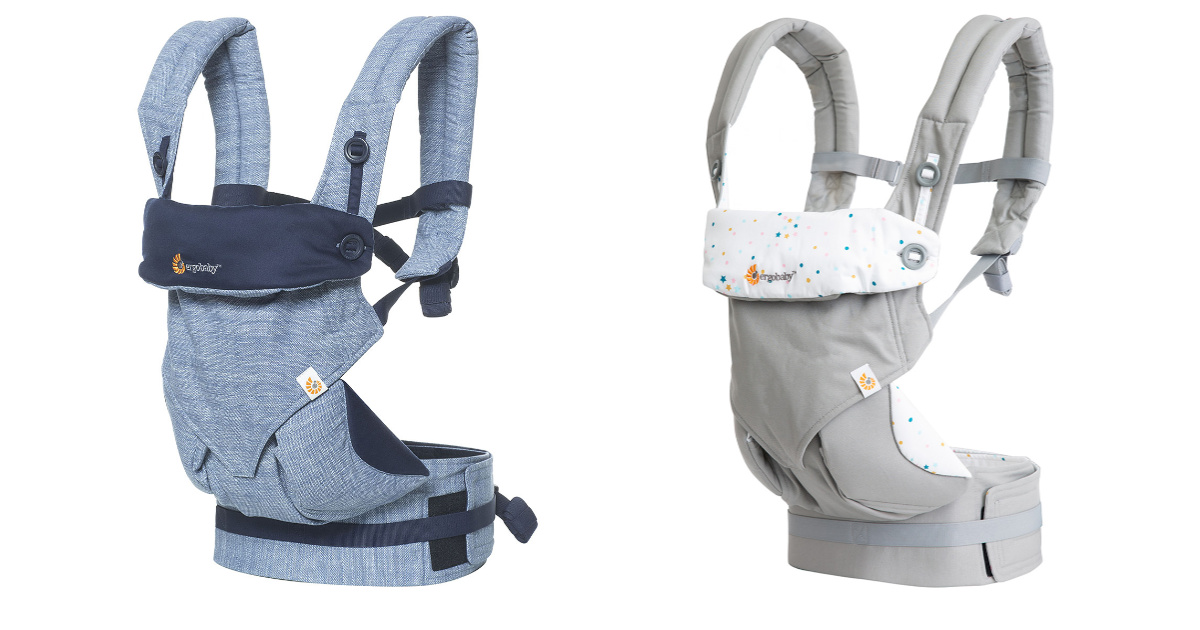 Ergobaby 360 all position carrier in blue and festive lights