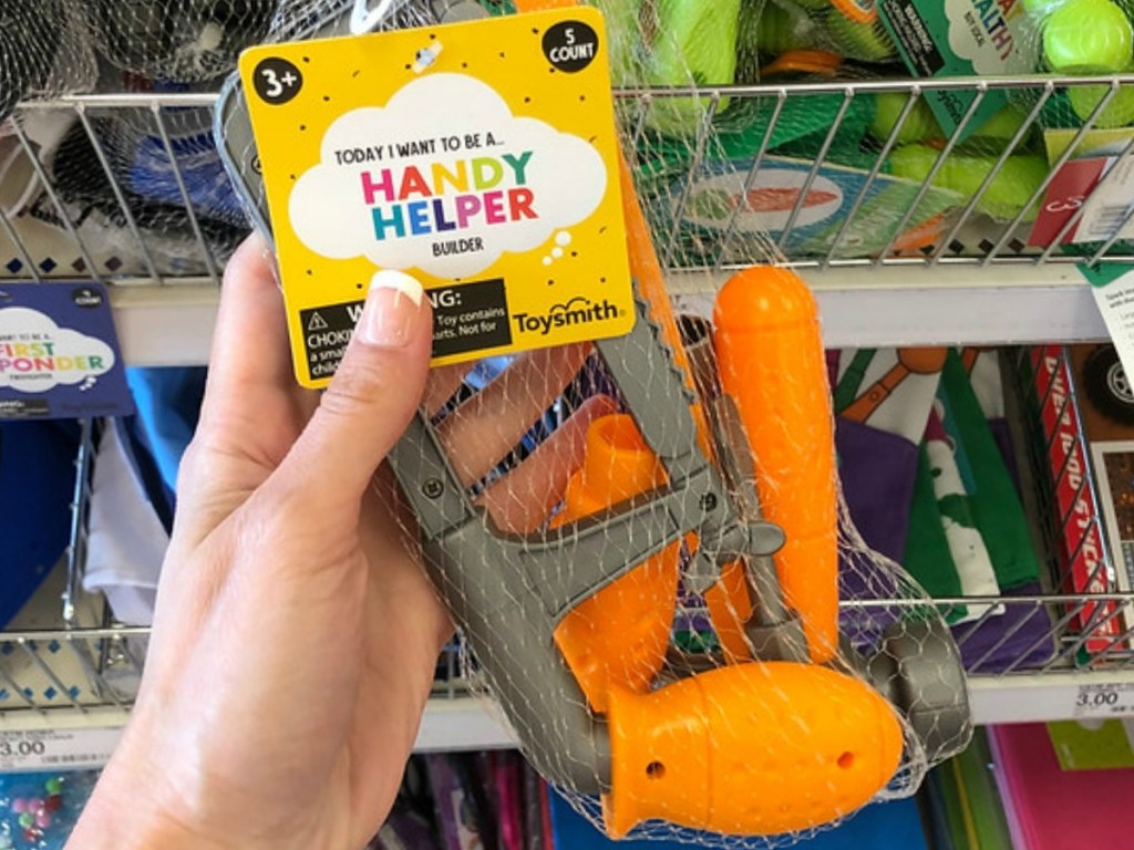 kids plastic tool playset in store