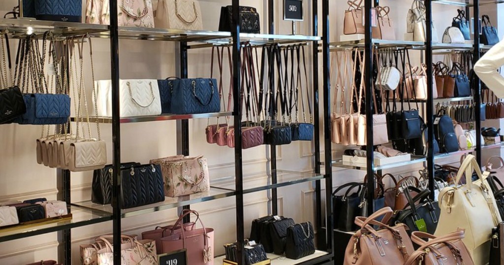 lots of purses on display in store