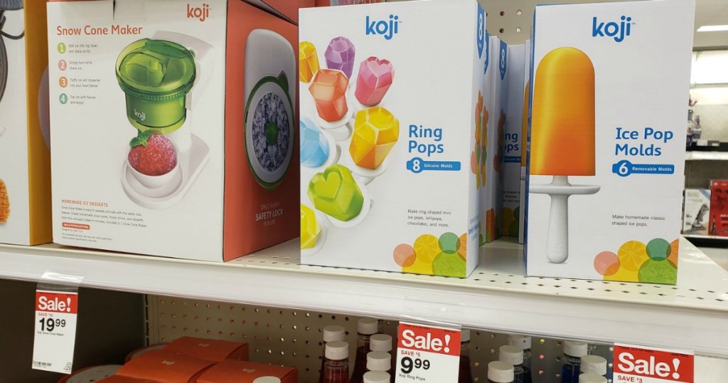 koji ring pops 8 pack displayed on store shelf next to other koji items