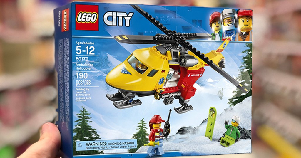 LEGO City Helicopter Box Being Held