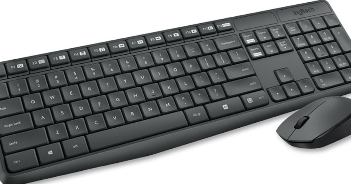 Logitech black keyboard and mouse 