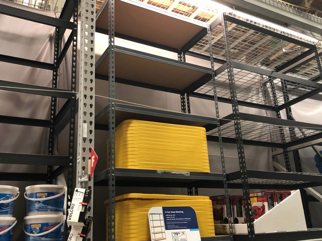5-tier shelving unit at Lowe's