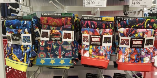 Men’s Character Boxer Briefs at Target (Marvel, Disney & More)