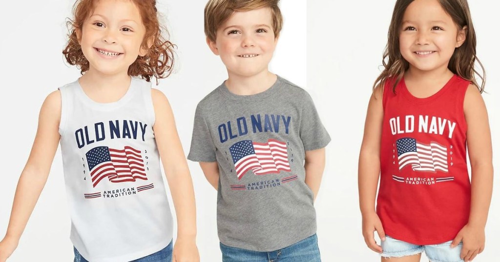 Old Navy Americana Tees & Tanks for the Family Only $4 + More