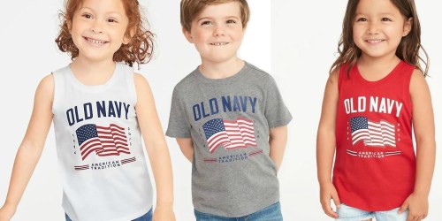 Old Navy Americana Tees & Tanks for the Family Only $4 + More