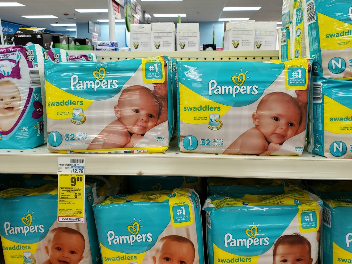 Pampers Diapers or EasyUps Only 2.49 After Cash Back at CVS