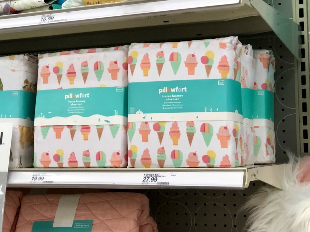 ice cream sheets on store shelf