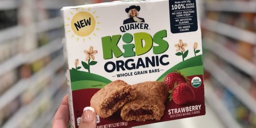 50% Off Quaker Kids Organics Bars After Cash Back at Target