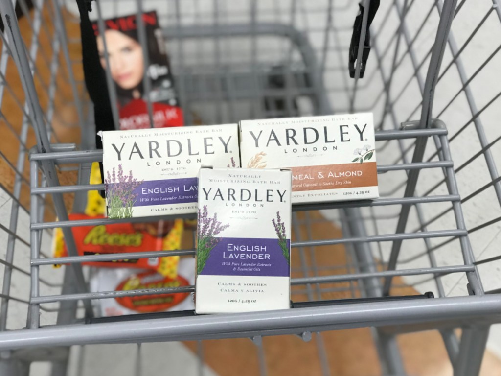 rite aid yardley bar soap in rite aid shopping cart