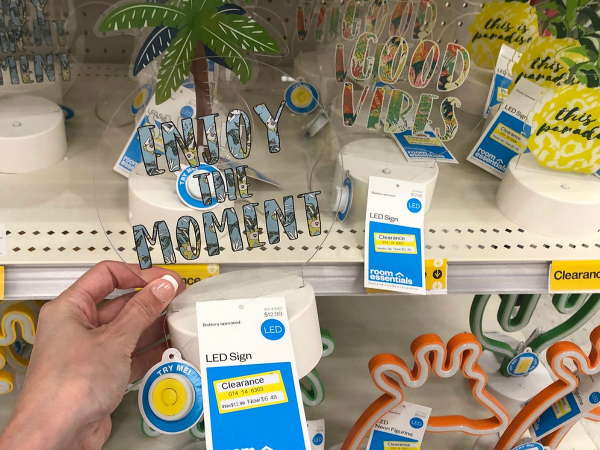 LED lights with words, trees and fruits on them Target clearance