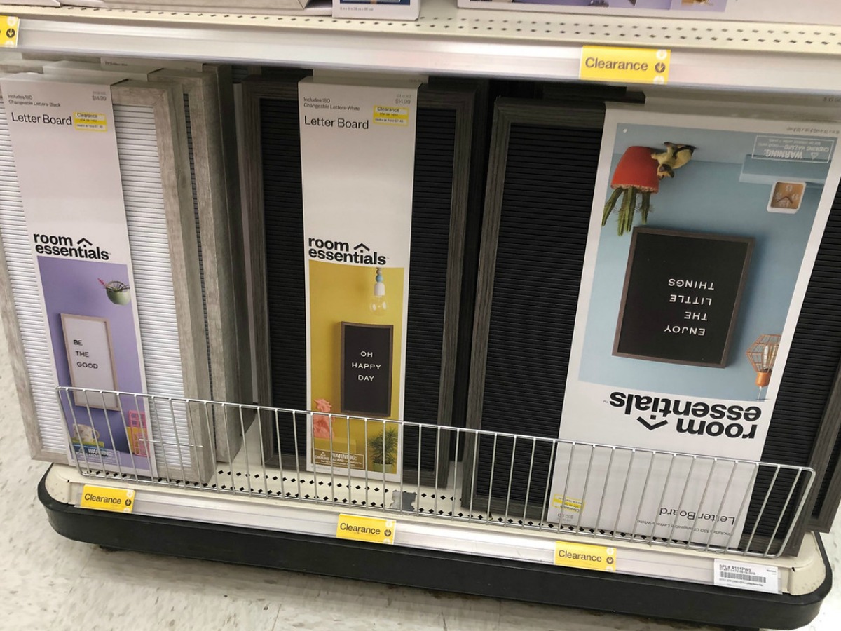 Large size letter boards in Target