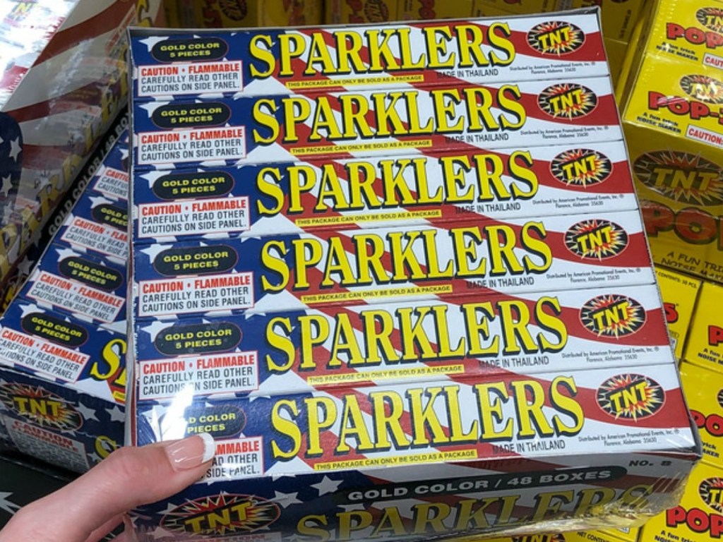 large package of july 4th sparklers