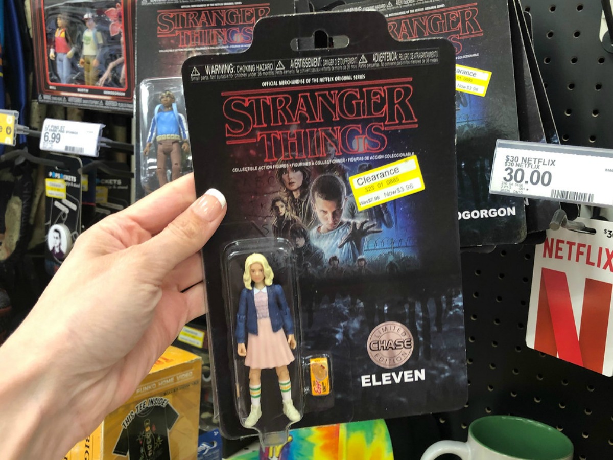 Eleven action figure from the Stranger Things Netflix series in package