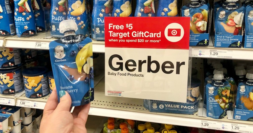 gerber baby food pouches at target