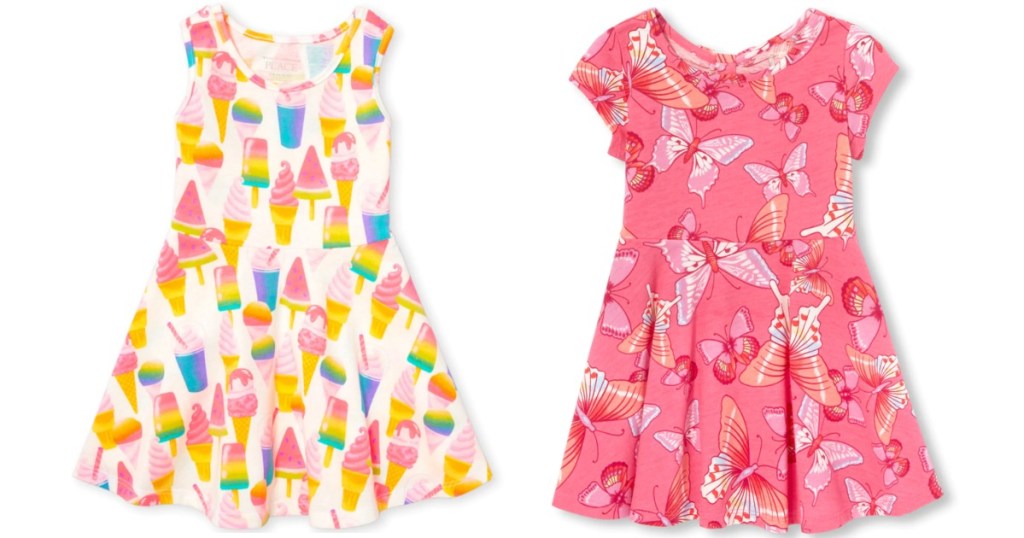 lollipop and ice cream dress and butterfly pink dress