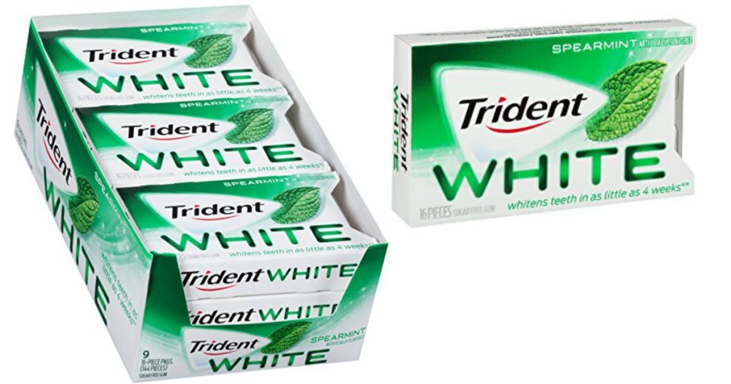 packs of trident white spearmint gum