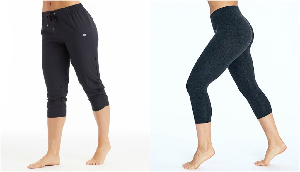 women's active capris and women's active capri leggings in black