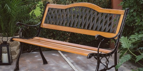 Coral Coast Wood & Metal Garden Bench Just $57 Shipped (Regularly $82)