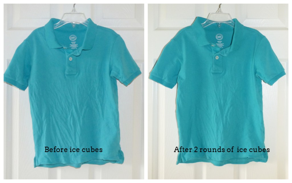 2 shirts before and after ice cube hack