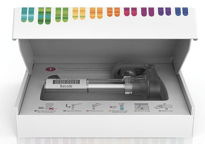 Inside of 23andMe DNA Test w/ Health + Ancestry box