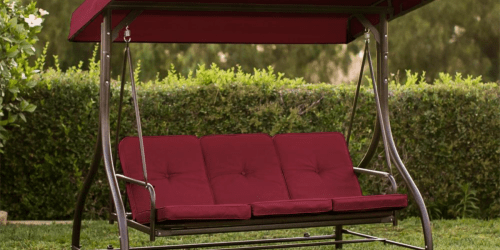 3-Seat Outdoor Canopy Swing w/ Convertible Flatbed Backrest Only $159.99 Shipped
