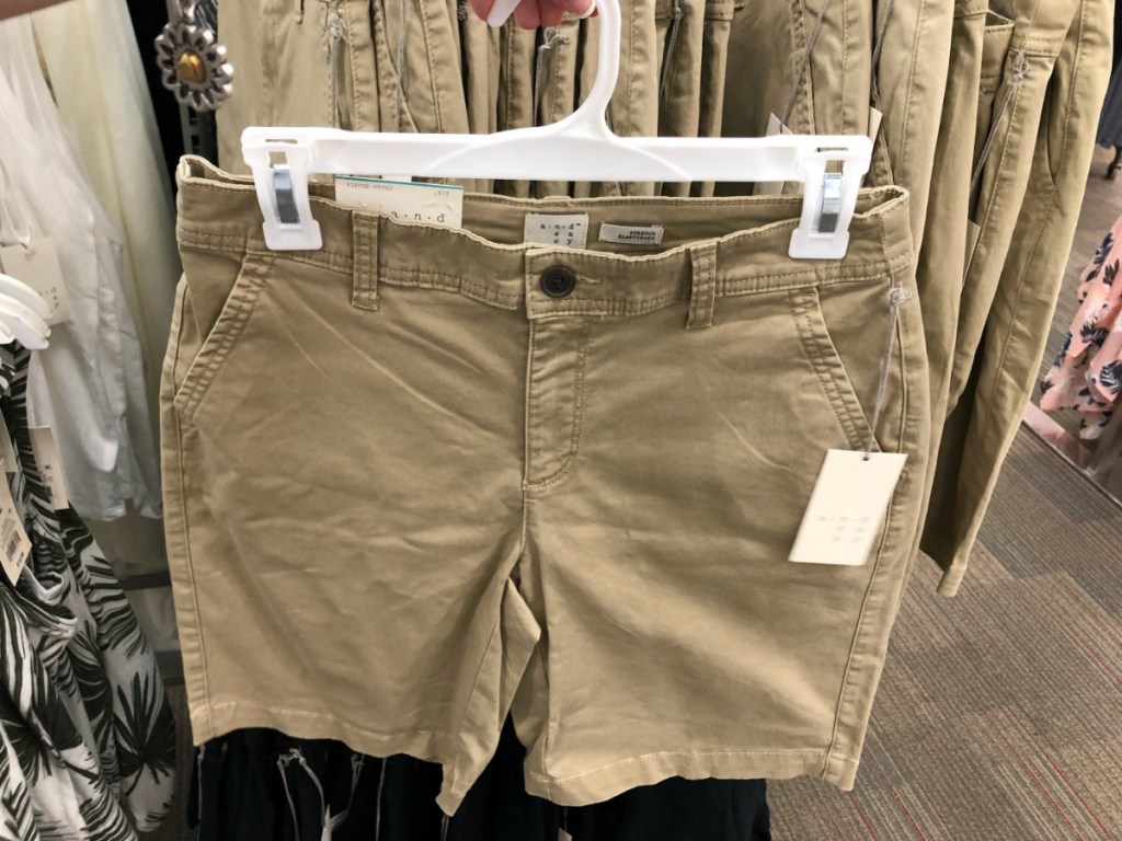 A New Day Chino Shorts on hanger at Target