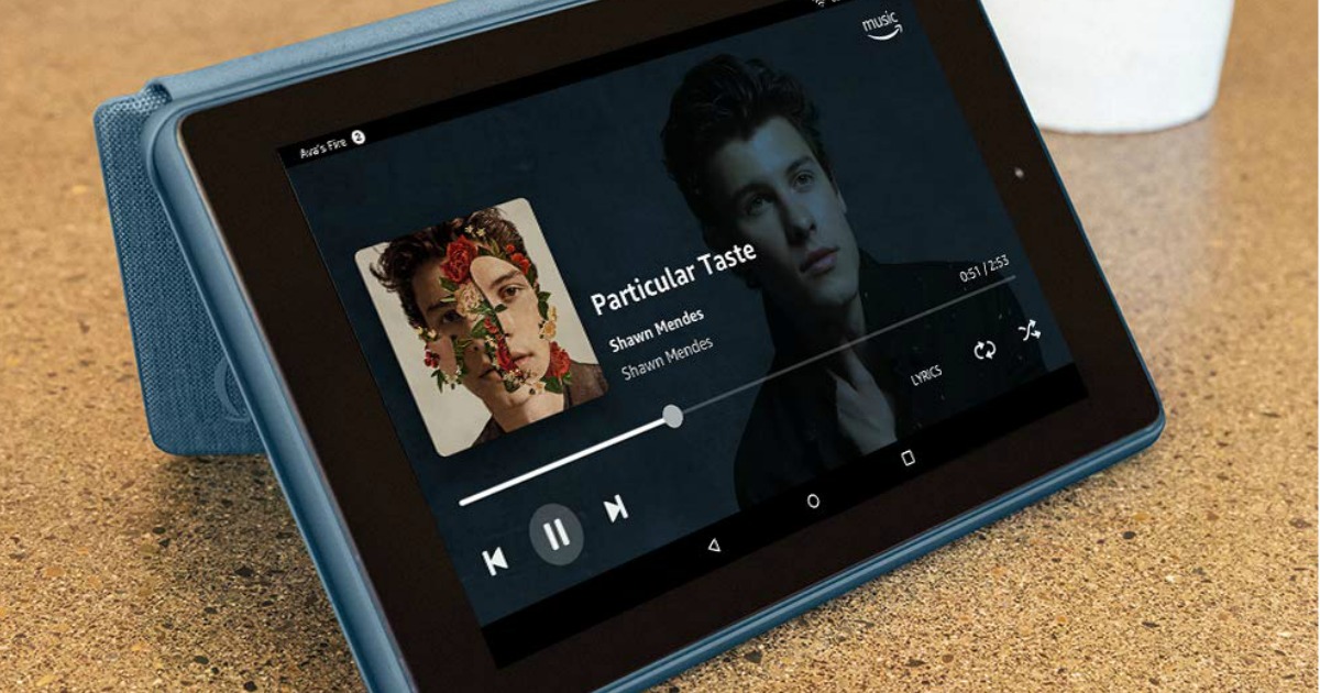 amazon all new fire 7 tablet on counter shawn mendes