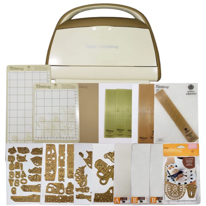 Cricut Cuttlebug bundle w/ 40+ accessories including Anna Griffin store & Fiskar