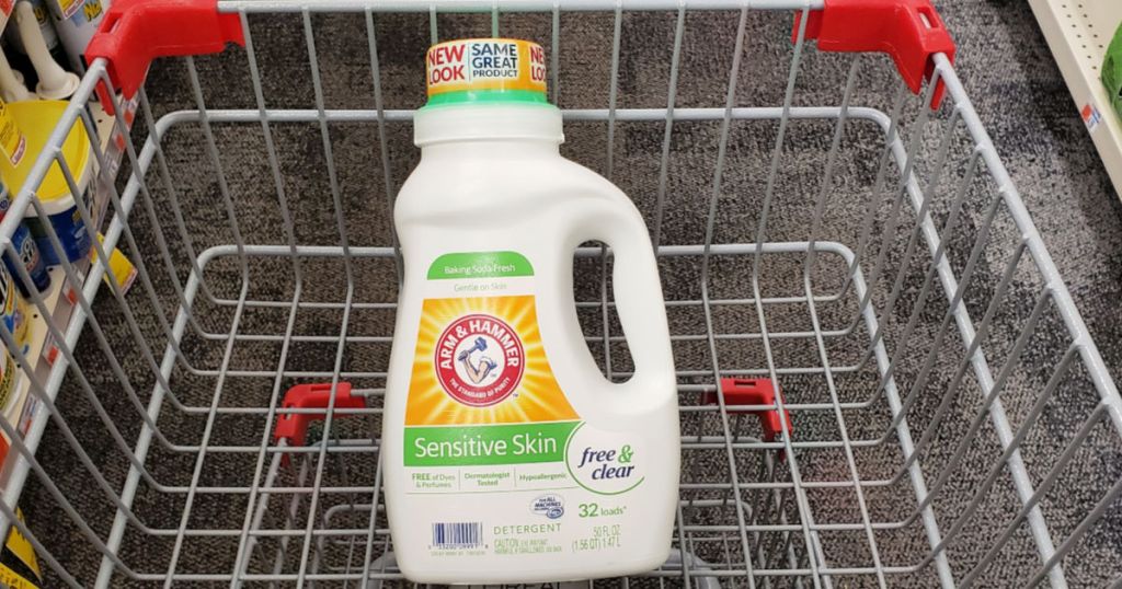 Arm & Hammer Sensitive Liquid Detergent Sample in cart