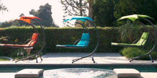 Hanging Lounge Chair w/ Pillow & Canopy Only $114 Shipped (Regularly $300) | Awesome Reviews