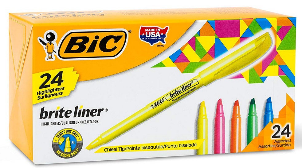 BIC Intensity Fashion Permanent Markers, Fine Point, Assorted Colors,  24-Count (packaging may vary)