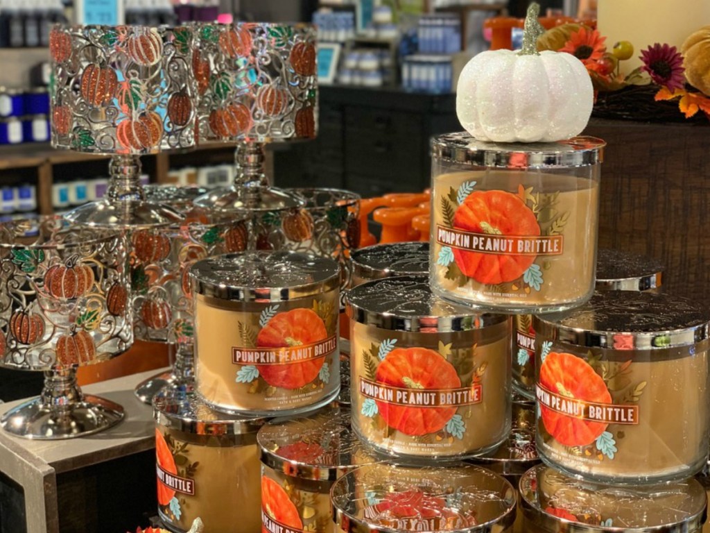 Bath & Body Works candles at the store