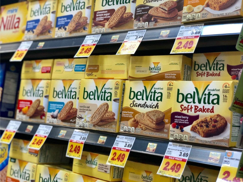 Belvita Breakfast Biscuits on Kroger Shelf