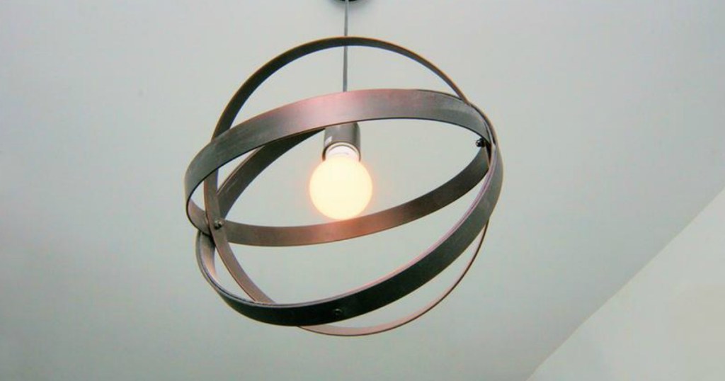 Best Choice Products Hanging Metal Bronze Spherical Pendant Lighting Fixture
