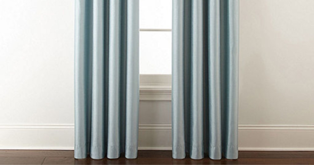 blue blackout curtain panels