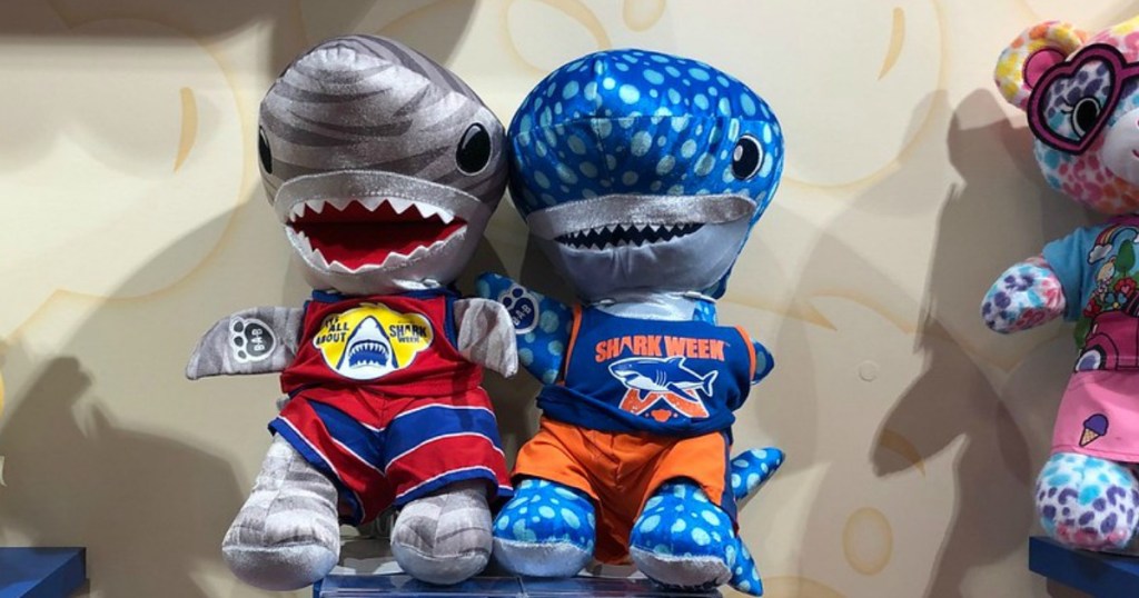 Build-A-Bear plush tiger and whale sharks